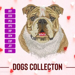 Bull Dog Embroidery Designs Custom Pets Embroidery Digital Designs Instant Download