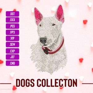 Bull Terrier Embroidery Designs Bull Terrier Custom Pets Embroidery Designs Digital file Instant Download