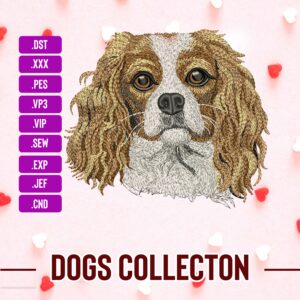 Cavalier King Charles Spaniel logo Dog Embroidery Designs Cavalier King Charles Dog Machine Embroidery Designs Digital file Instant Download