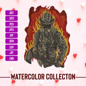 B Firefighter with Axe Embroidery Designs Firefighter with Axe Machine Embroidery Digital Designs Instant Download