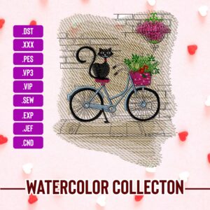 Bicycle Machine Embroidery Patterns – Digital Download