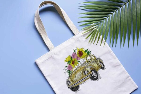 Flower Car Machine Embroidery Patterns – Digital Download - Image 4