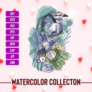 Sparrow Watercolor Machine Embroidery Designs