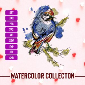 Sparrow Blue Machine Embroidery Patterns – Digital Download