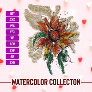 Sunflower Machine Embroidery Design