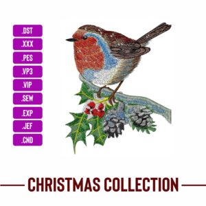 Christmas Bird Machine Embroidery Patterns – Digital Download