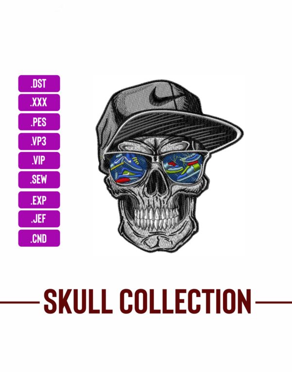 Cool Skull Machine Embroidery Patterns – Digital Download