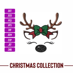 Christmas Reindeer Face