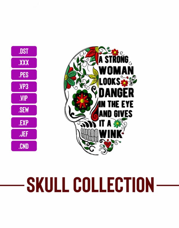 Skull Embroidery Machine Embroidery Patterns – Digital Download