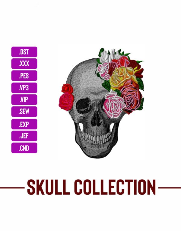 Skull Machine Embroidery Patterns – Digital Download