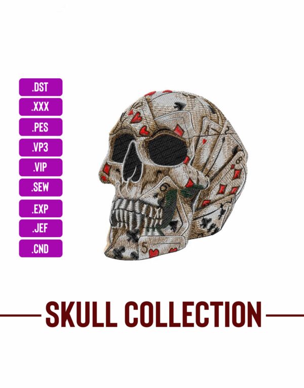 Skull Embroidery Machine Embroidery Patterns – Digital Download