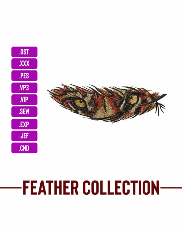 Feather Eyes Machine Embroidery Patterns – Digital Download
