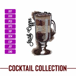 This Irish Coffee Machine Embroidery Patterns – Digital Download