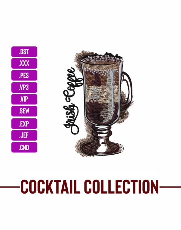 This Irish Coffee Machine Embroidery Patterns – Digital Download