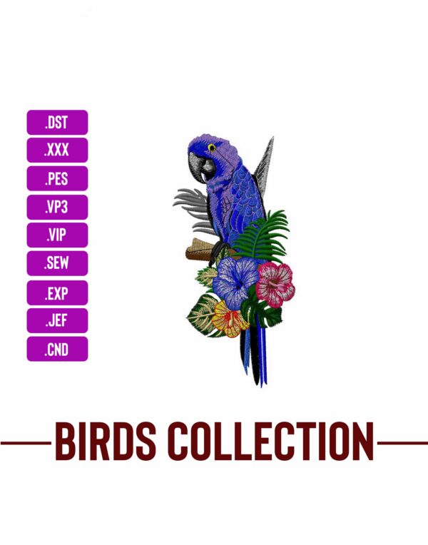 Macaw Parrot Machine Embroidery Design (2)