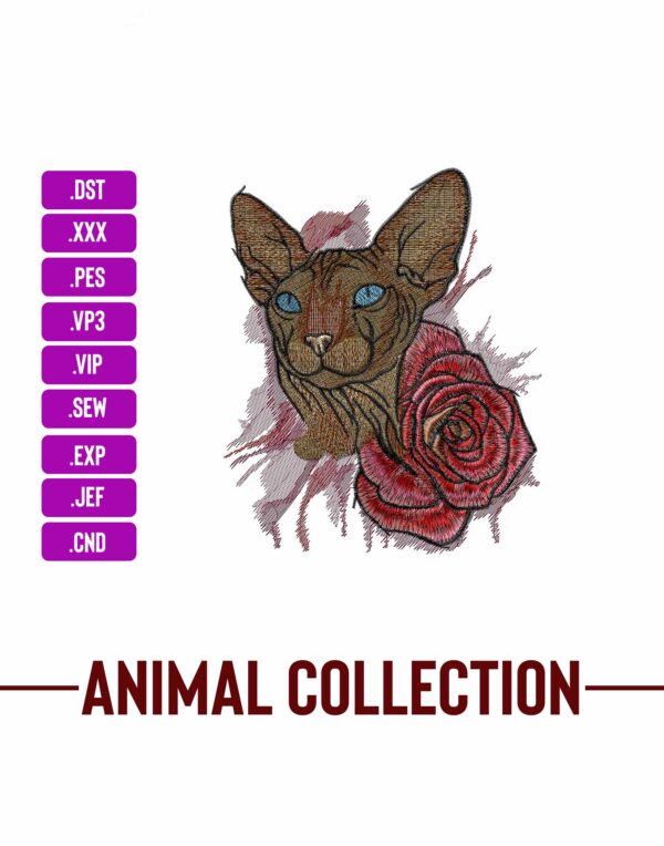 Sphynx CatMachine Embroidery Patterns – Digital Download