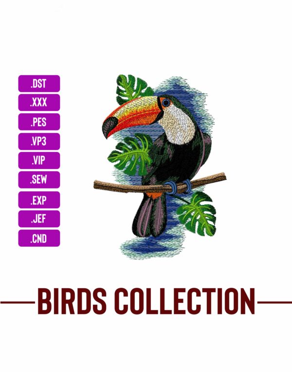 Toco Toucan Machine Embroidery Design (2)