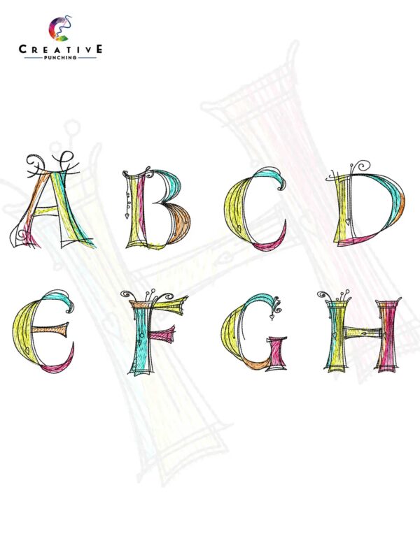 Zenspirations Alphabetic Font Machine Embroidery Patterns – Digital Download