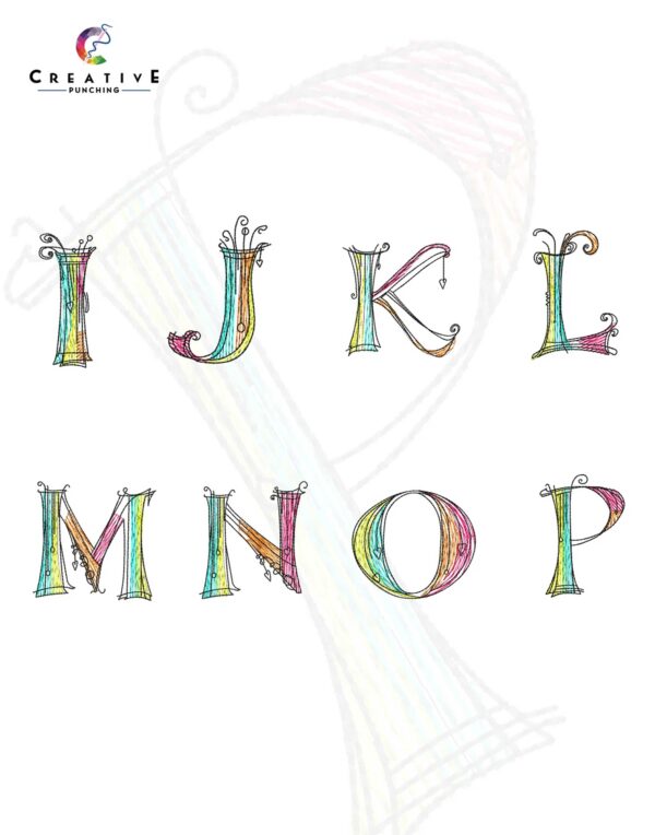 Zenspirations Alphabetic Font Machine Embroidery Patterns – Digital Download - Image 2