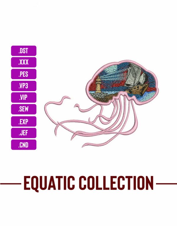 Jellyfish Machine Embroidery Patterns – Digital Download