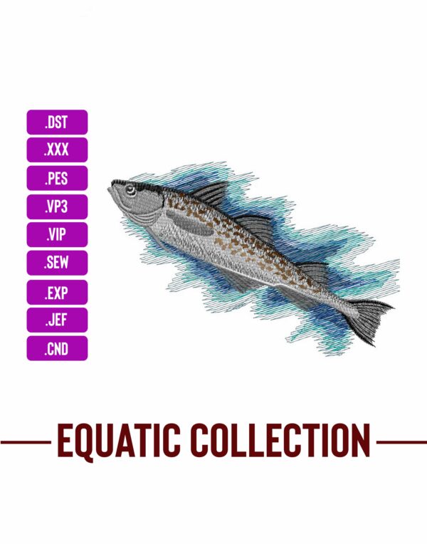 Alaska pollock Machine Embroidery Patterns – Digital Download