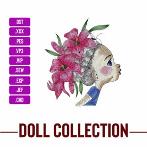Baby Girl Face Embroidery Designs Machine Embroidery Patterns – Digital Download
