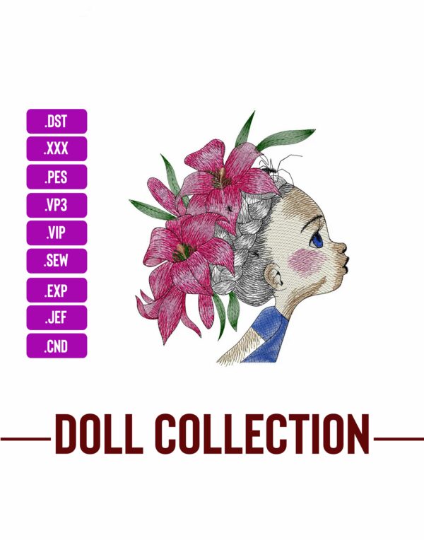 Baby Girl Face Embroidery Designs Machine Embroidery Patterns – Digital Download