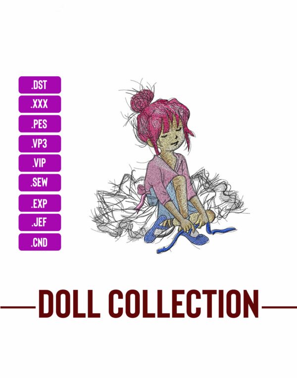 Ballet Dancing Doll Embroidery Designs Machine Embroidery Patterns – Digital Download