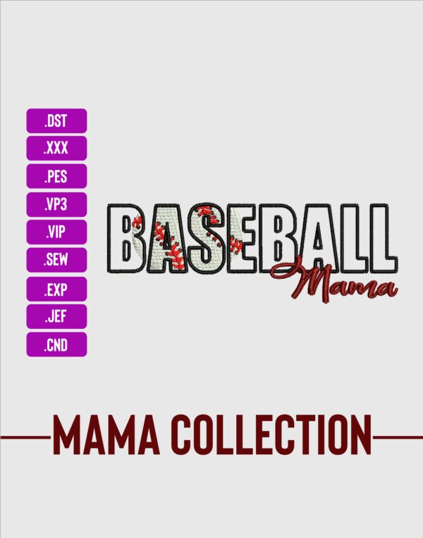 Baseball Mama Embroidery Design Sketching Embroidery Designs Machine Embroidery Patterns – Digital Download