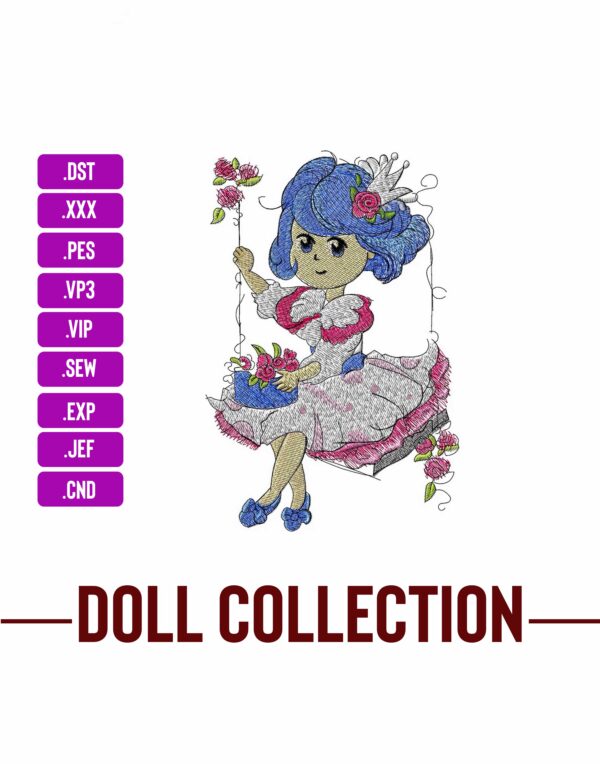 Hanging Cradle Doll Embroidery Designs Machine Embroidery Patterns – Digital Download