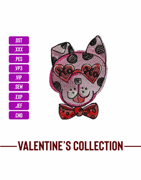 Dog Valentine Machine Embroidery Patterns – Digital Download