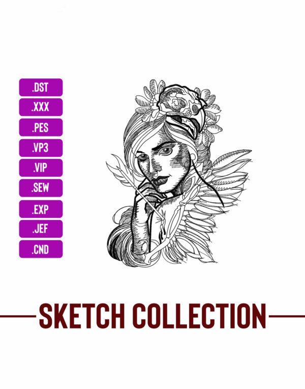 Fairy Machine Embroidery Design