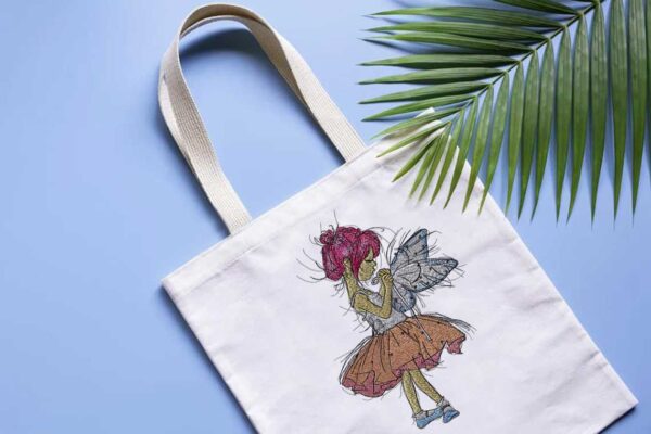 Fairy Wings Girl Embroidery Designs Machine Embroidery Patterns – Digital Download - Image 3