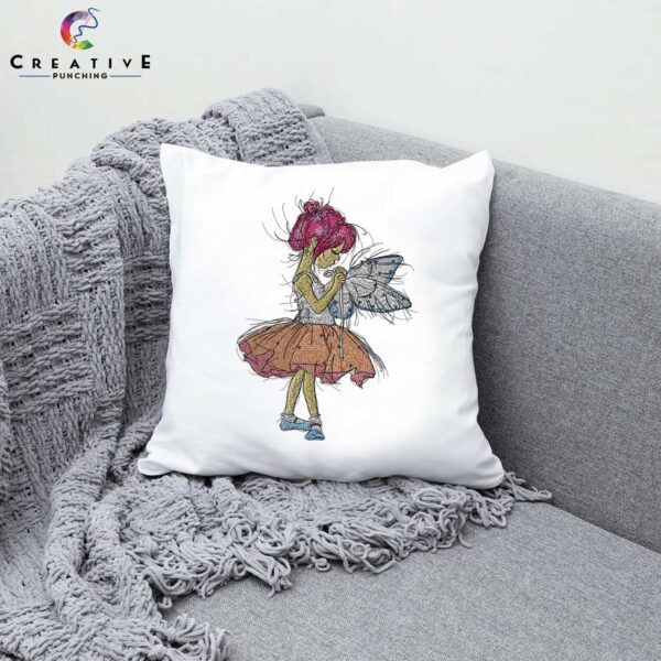 Fairy Wings Girl Embroidery Designs Machine Embroidery Patterns – Digital Download - Image 2