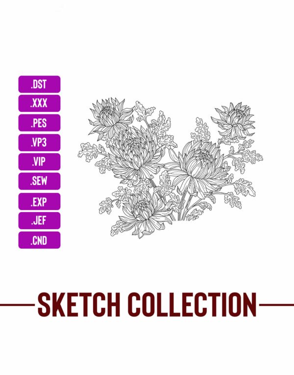Flower Embroidery Designs Machine Embroidery Patterns – Digital Download