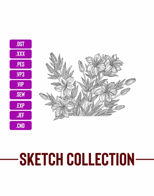 Flower Embroidery Designs Machine Embroidery Patterns – Digital Download