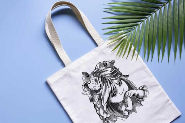 Little Girl Machine Embroidery Sketching Embroidery Designs Machine Embroidery Patterns – Digital Download