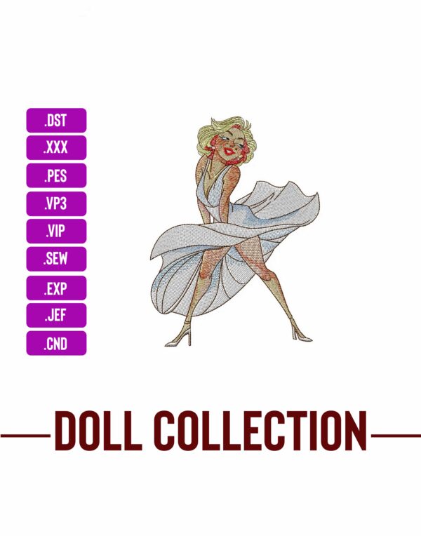 Model Girl Embroidery Designs Machine Embroidery Patterns – Digital Download