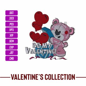 Teddy Bear Valentine's Machine Embroidery Patterns – Digital Download