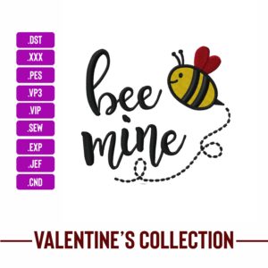 Bee Mine valentine's Embroidery Designs Machine Embroidery Patterns – Digital Download