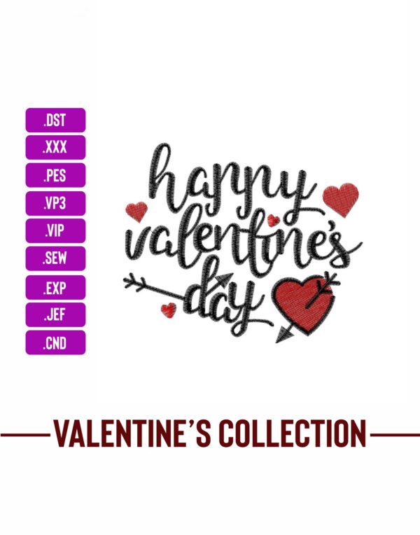 Happy Valentine's Embroidery Designs Machine Embroidery Patterns – Digital Download