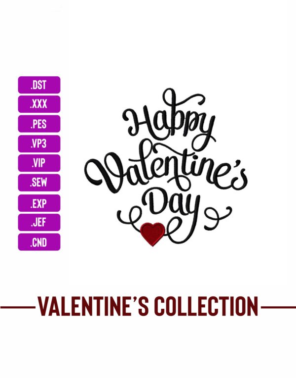 Happy Valentines Embroidery Designs Machine Embroidery Patterns – Digital Download