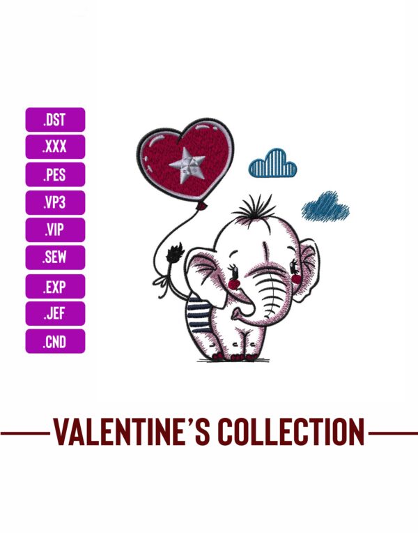 Little Elephant Valentines Day