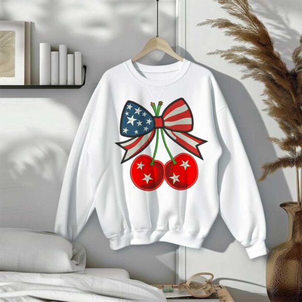 Ribbon Cherries Embroidery Design