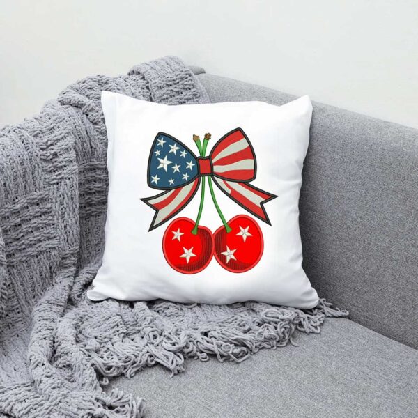 Ribbon Cherries Embroidery Design Applique Machine Embroidery File 4 Sizes- Digital Download - Image 2