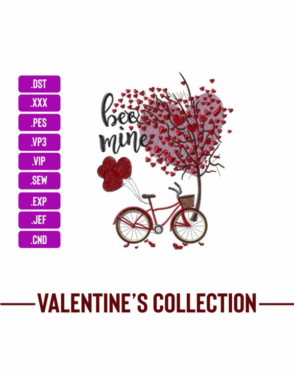 Valentine's embroidery designs Love Tree