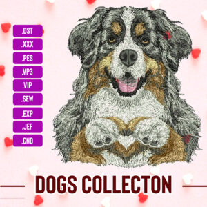 Bernes Mountain Dog Machine Embroidery Patterns ( 2 sizes) - Digital Download