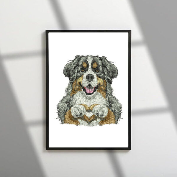 Bernes Mountain Dog Machine Embroidery Patterns ( 2 sizes)  - Digital Download - Image 2