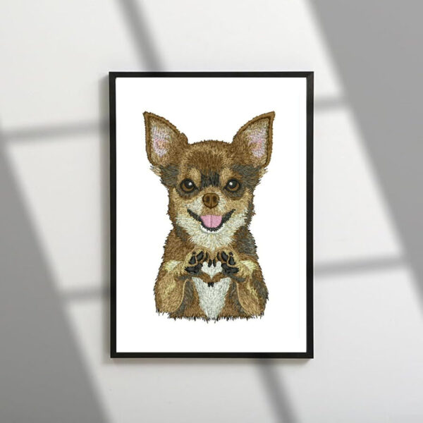 Chichua Dog Machine Embroidery Patterns ( 2 sizes) - Digital Download