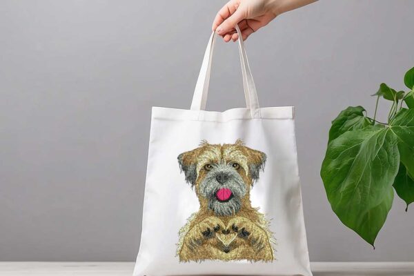 Border Terrier Dog Machine Embroidery Patterns ( 2 sizes) - Digital Download